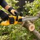 Беспроводная электропила Electric Saw DT-1291 16" с 2 АКБ жёлтая &bull; Аккумуляторная цепная пила Electric Saw DT-1291 для сада, дачи и распила древесины жёлтая