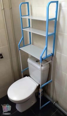Стійка підлогова над туалетом у ванну кімнату WM-64 | Туалетна полиця-стелаж для зберігання туалетного приладдя