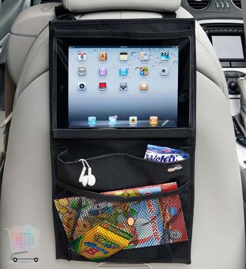 Автомобильный органайзер на спинку сидения авто с держателем для планшета