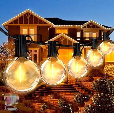 Гірлянда 10 LED G-40 для створення затишної атмосфери &bull; Енергоефективна декоративна гірлянда для дому та вулиці 3 метра