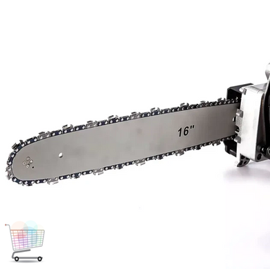 Беспроводная цепная электропила Electric SAW 16&Prime; с двумя аккумуляторами жёлтая &bull; Садовая аккумуляторная пила Electric SAW с шиной 40 см и 2 АКБ жёлтая