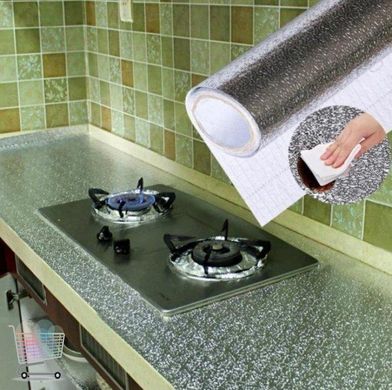 Самоклеящаяся защитная фольга для кухонных поверхностей водонепроницаемая на клейкой основе от жира, высокой температуры, 500 х 60 см