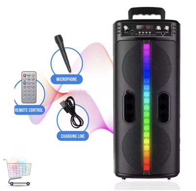 Акумуляторна Bluetooth-колонка TTD-2806 з RGB-підсвічуванням ∙ Портативна акумуляторна колонка TTD-2806 для караоке