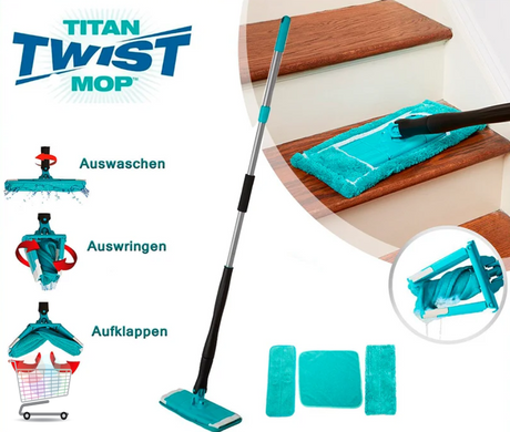 Швабра - лентяйка Titan Twist Mop Швабра с отжимом для быстрой уборки