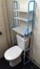 Стійка підлогова над туалетом у ванну кімнату WM-64 | Туалетна полиця-стелаж для зберігання туалетного приладдя