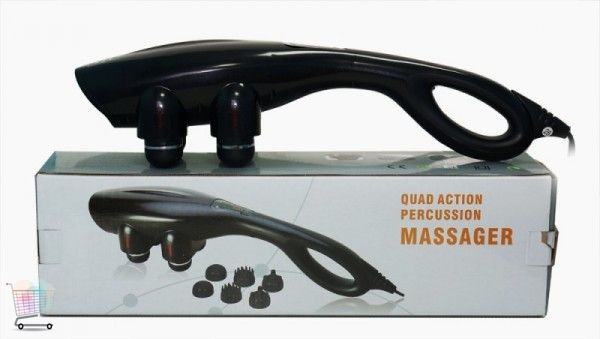 Ручний масажер Quad Action Вібраційний мультимасажер 12 в 1 для всього тіла, 28 Вт