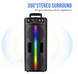 Акумуляторна Bluetooth-колонка TTD-2806 з RGB-підсвічуванням ∙ Портативна акумуляторна колонка TTD-2806 для караоке
