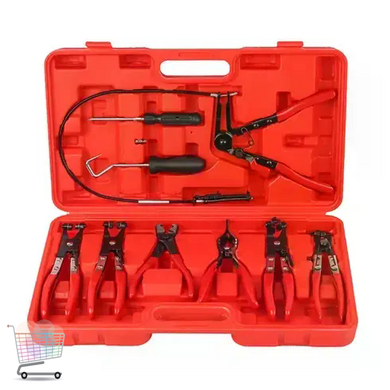 Клещи для хомутов шлангов с гибким тросом &bull; Автомобильный инструмент для снятия и установки пружинных зажимов патрубков