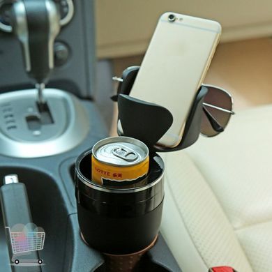 Автомобильный холдер подстаканник в машину Car holder Multi cup 5 в 1 ∙ Мультичашка – органайзер держатель стаканов, напитков, телефона и аксессуаров