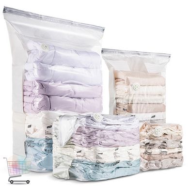 Вакуумный компрессионный мешок, 70х50х30 см · Пакет для компактного хранения одежды, одеял в гардероба и путешествий