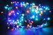 Светодиодная гирлянда 300LED тёплый свет на черном проводе ∙ Уличная разноцветная гирлянда на черном каучуковом проводе