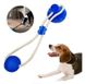 Мячик с канатом WM-60 / Резиновая игрушка для собак на присоске