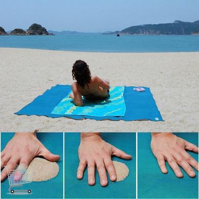 Подстилка - коврик для пляжа / Пляжное покрывало анти-песок, 200 х 150 см