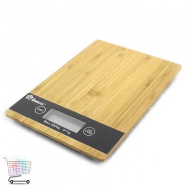 Весы кухонные электронные Domotec MS-A Wood с сенсорным дисплеем и платформой из дерева, до 5 кг