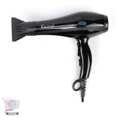 Фен для волос с насадками Kemei KM-3319, мощность 1800Вт, Функция ионизации CG23 PR4