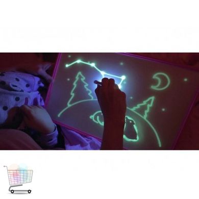 Художній набір для малювання та створення малюнків, що світяться у темряві ∙ Дошка - планшет Малюй Светом A4, 30*21 см