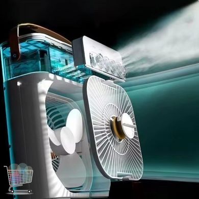 Портативный вентилятор Air Cooler Fan с функцией увлажнителя · Мини кондиционер с отделением для льда · Вентилятор-увлажнитель с подсветкой