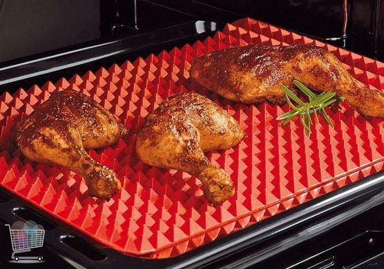 Антипригарний силіконовий килимок - лист для випікання та грилю, Підставка під гаряче Pyramid Pan Cooking Mat