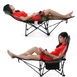 Складне крісло – шезлонг для риболовлі та відпочинку · Туристичний розкладний лежак у чохлі, 170х62 см