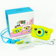 Детский цифровой фотоаппарат BEAR – игрушка цифровая камера Мишка с играми и рамками для креативных творческих детей для фото и видео