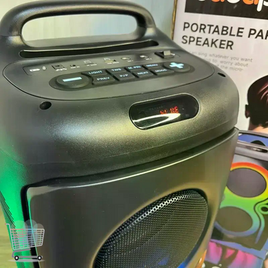 Портативная колонка для караоке TTD-2016 &bull; Беспроводная Bluetooth акустика Portable Party Speaker TTD-2016 с аккумулятором, микрофонным входом, USB, microSD и цветной LED-подсветкой