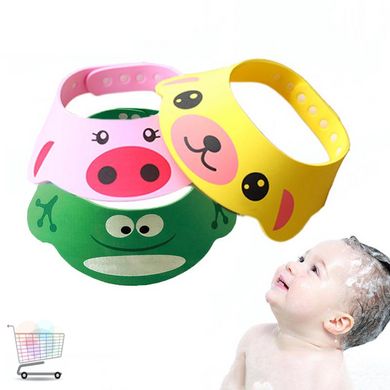 Детский защитный козырек – шапочка Baby Shower Cap для купания, мытья головы и стрижки ребенка · Регулируемый размер