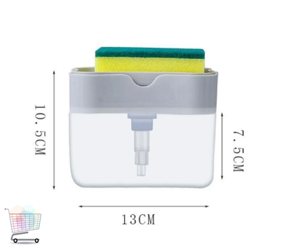 Кухонний диспенсер - органайзер для губки Soap Pump Caddy з дозатором миючого засобу, 380 мл