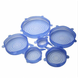 Набор крышек для посуды и емкостей ∙ Универсальные силиконовые крышки Super stretch silicone, 6 шт