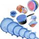 Набір кришок для посуду та ємностей ∙ Універсальні силіконові кришки Super stretch silicone, 6 шт