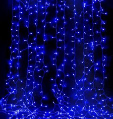 Гирлянда штора на окно 212 LED 3х2м Цвет свечения: Синий, с коннектором (7155)