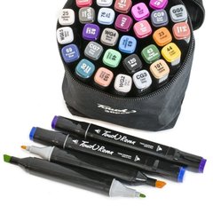 Набор двусторонних художественных маркеров для скетчинга 36 шт / Маркеры фломастеры для рисования на бумаге Sketch Marker Touch Raven / Подарок художнику