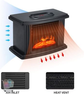 Компактный обогреватель Flame Heater с имитацией пламени для уюта дома ∙ Мобильный обогреватель с эффектом огня Flame Heater