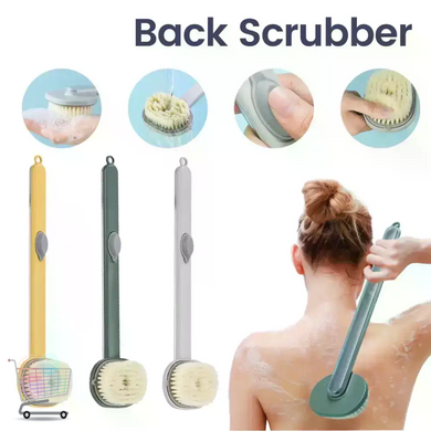 Массажная щетка для душа Body Brush AND LY-588 с дозатором &bull; Длинная щетка для спины и тела с емкостью для геля, жидкого мыла и ухода за кожей