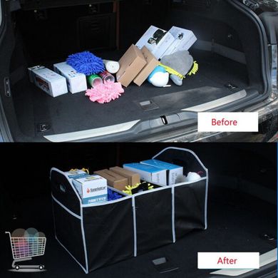 Органайзер для автомобиля Car Boot Organizer - складная сумка с 3 отсеками и ручками в багажник