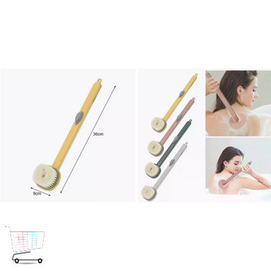 Массажная щетка для душа Body Brush AND LY-588 с дозатором &bull; Длинная щетка для спины и тела с емкостью для геля, жидкого мыла и ухода за кожей