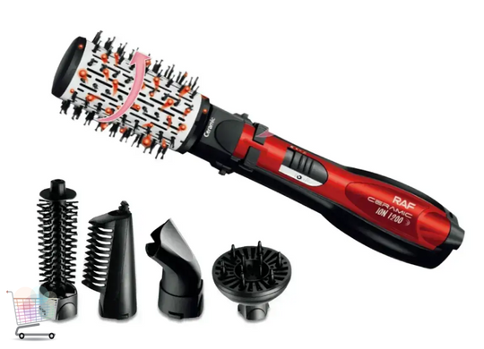 Фен – щетка Rotative Brush RAF R416 Мультистайлер – брашинг для укладки волос с насадками 5 в 1, 1200Вт