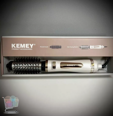 Щетка с вращением для сушки и укладки волос ∙ Фен-стайлер Kemey KM-8024