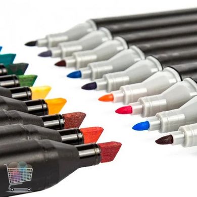 Набор двусторонних художественных маркеров для скетчинга 48 шт / Маркеры для рисования на бумаге Sketch Marker Touch Raven / Подарок художнику