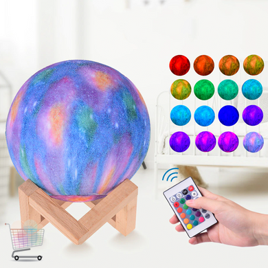 Сенсорный светильник &ndash; ночник Луна RGB Moon Light Magic 3D с пультом