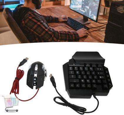 Комплект клавіатура та миша Mix Pro 3в1 для роботи та ігор з RGB та адаптером ∙ Ігровий комплект Mix Pro 3в1 з RGB-підсвіткою та адаптером для консолей