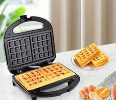 Электрическая вафельница Hoffmans HM-3027 1000W &bull; Вафельница для венских вафель с антипригарным покрытием термозащитой и индикатором нагрева