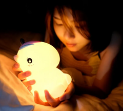 Детский силиконовый ночник Единорог LED USB Cute Unicorn с сенсорным управлением · 7 цветов подсветки