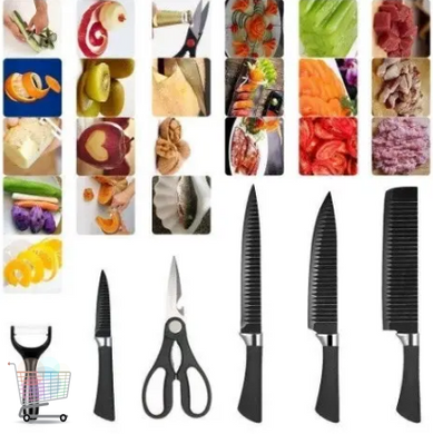 Набір кухонних ножів GENUINE 6 PCS ∙ Господарські обробні ножі з нержавіючої сталі, 6 предметів