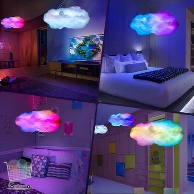 Музыкальный подвесной светильник DIY Cloud Atmosphere Light &bull; Подвесной ночник Облако с RGB подсветкой приложением и пультом