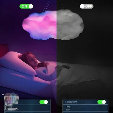 Музыкальный подвесной светильник DIY Cloud Atmosphere Light &bull; Подвесной ночник Облако с RGB подсветкой приложением и пультом