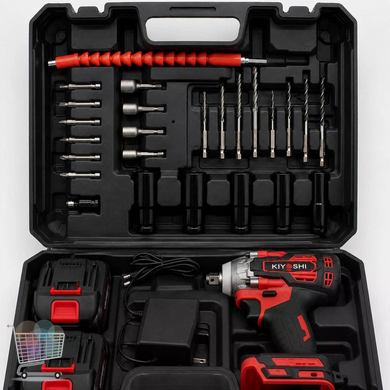 Аккумуляторный гайковерт MA752 24V с двумя батареями RED &bull; Электрический гайковерт MA752 для авто, гаража, мастерской, ремонта и работы с крепежом