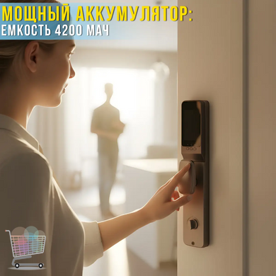 Розумний дверний замок LOCK97 з 3D розпізнаванням обличчя та Wi-Fi &bull; Біометричний електронний замок із камерою та віддаленим доступом для вхідних дверей квартири, будинку та офісу