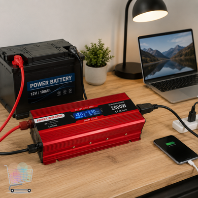 Инвертор 5 CORE KC-2000D 2000W 12V LCD &bull; Преобразователь напряжения 5 CORE KC-2000D 12V-220V Digital 1000 Вт с USB