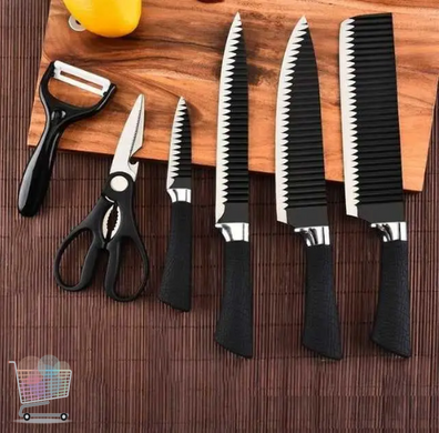 Набор кухонных ножей GENUINE 6 PCS ∙ Хозяйственные разделочные ножи из нержавеющей стали, 6 предметов