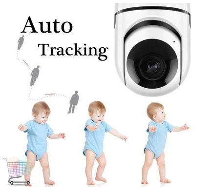 Камера видеонаблюдения QC011 IP CAMERA Wifi Беспроводная поворотная видеокамера с инфракрасной подсветкой, ночной съемкой и микрофоном
